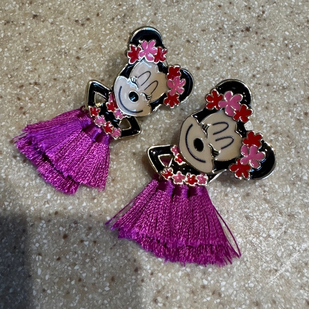 Minnie Mouse Tassel Baublebar Earrings